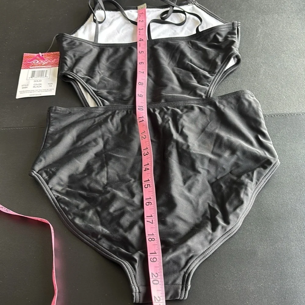 Kanu Surf UPF 50+ strappy back,straight front & back,above hip cutout one piece